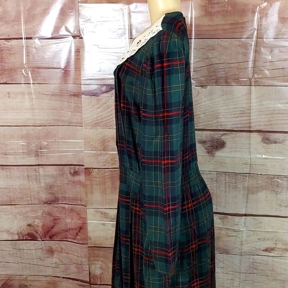 Authentic Vintage Tartan Dress Size XL - Picture 4 of 12